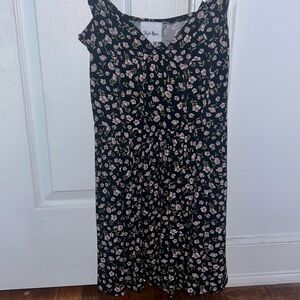 Black flower dress